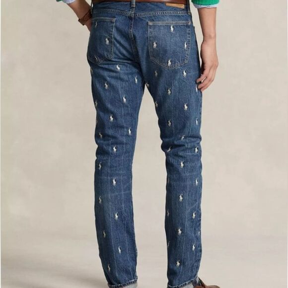 Polo Ralph Lauren Men’s Sullivan Slim-Fit Tapered Embroidered Pony Jeans 30x30 - Picture 2 of 14